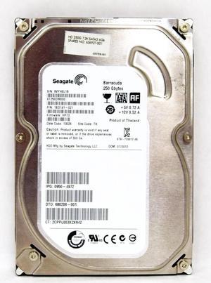 Seagate BarraCuda Western Digital 7200.12 ST3250318AS 250GB 7200 RPM 8MB Cache SATA 3.0Gb/s 3.5" Internal Hard Drive Bare Drive