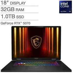 Refurbished (Excellent) - MSI Crosshair 18 HX AI 18" Notebook Intel Ultra 9 275HX 32 GB 1 TB SSD Windows 11 Home