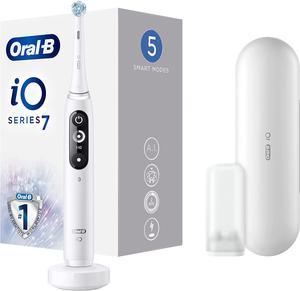 Oral-B iO7 Electric Toothbrush with Revolutionary Magnetic Technology, App Connected Handle, 1 Toothbrush Head & Travel Case, 5 Modes with Teeth Whitening