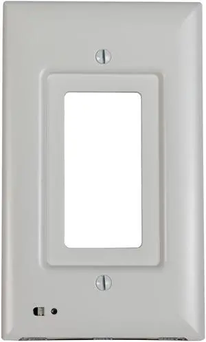 briteOWL Decora lighted wall plate with backup light for power failures and optional dusk to dawn lighting.