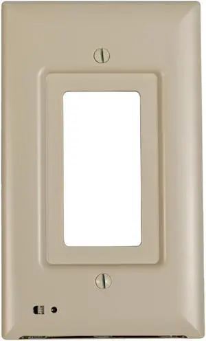 briteOWL Almond Decora outlet cover plate with backup light for power failures and optional dusk to dawn lighting.