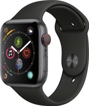 Apple Watch Series 4 44mm Space Gray (GPS + Cellular Unlocked) Space Gray Aluminum Case with Black Sport Band MTUW2LL/A Grade A