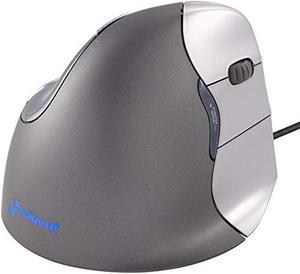 Evoluent VM4R VerticalMouse 4 Right Hand Ergonomic Mouse with Wired USB Connection (Regular Size),clear