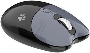 M3 3 Keys Cute Silent Laptop Wireless Mouse, Spec: Bluetooth Wireless Version (Gray Black) Bluetooth Wireless Version (Gray Black)