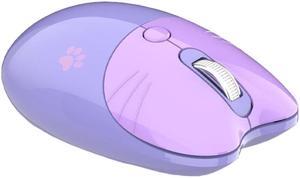 M3 3 Keys Cute Silent Laptop Wireless Mouse, Spec: Bluetooth Wireless Version (Purple) Bluetooth Wireless Version (Purple)