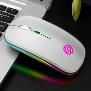 K-Snake BM110 RGB Lighting Effect Wireless Bluetooth Mouse (Silver)