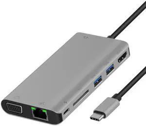 Onten 9591BD 8 in 1 USB-C / Type-C HUB Grey - OEM