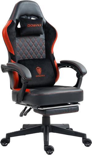 Dowinx Gaming Chair with Pocket Spring Cushion, Ergonomic  Computer Chair with Footrest, High Back Game Chair with Massage Lumbar Support for Office Home, Black Red