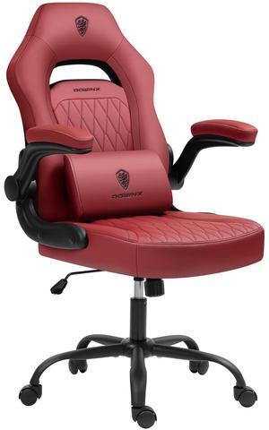 Dowinx Gaming Chair, Breathable PU Leather Gamer Chair with Pocket Spring Cushion, Adjustable Swivel Task Chair ,Ergonomic Computer Chair with  Lumbar Support,LS-666105 Red