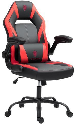 Dowinx Gaming Chair, Breathable PU Leather Gamer Chair with Pocket Spring Cushion, Adjustable Swivel Task Chair ,Ergonomic Computer Chair with  Lumbar Support,LS-666105 Black / Red