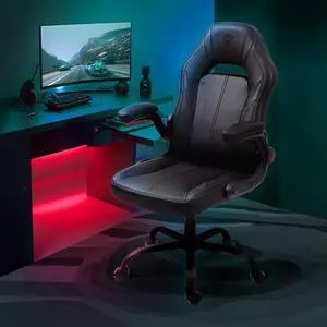 Dowinx Gaming Chair, Breathable PU Leather Gamer Chair with Pocket Spring Cushion, Adjustable Swivel Task Chair ,Ergonomic Computer Chair with  Lumbar Support,LS-666101 Black