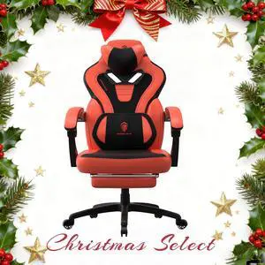Dowinx Gaming Chair with Footrest, Ergonomic Game Chair for Adults, Heavy-Duty Computer Chair, Massage Lumbar Support, Adjustable Recline and Storage Pouch For Home Office, Red Leather Dowinx Gaming Chair with Footrest, Ergonomic Game Chair for Adults, Heavy-Duty Computer Chair, Massage Lumbar Support, Adjustable Recline and Storage Pouch For Home Office, Red Leather
