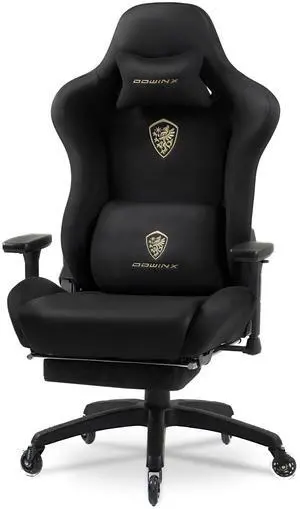 Dowinx Gaming Chair,Breathable Suede Fabric Game Chair with 3D Armrest and PU Wheels,Big and Tall Gaming Chair with Massage Lumbar Support,Ergonomic Computer Chair with Footrest, Black Dowinx Gaming Chair,Breathable Suede Fabric Game Chair with 3D Armrest and PU Wheels,Big and Tall Gaming Chair with Massage Lumbar Support,Ergonomic Computer Chair with Footrest, Black