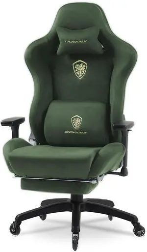 Dowinx Gaming Chair,Breathable Suede Fabric Game Chair with 3D Armrest and PU Wheels,Big and Tall Gaming Chair with Massage Lumbar Support,Ergonomic Computer Chair with Footrest, Green Dowinx Gaming Chair,Breathable Suede Fabric Game Chair with 3D Armrest and PU Wheels,Big and Tall Gaming Chair with Massage Lumbar Support,Ergonomic Computer Chair with Footrest, Green