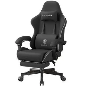 Dowinx Gaming Chair Fabric Big and Tall with Pocket Spring Cushion, Massage Game Chair Cloth with Headrest, Ergonomic Computer Chair with Footrest 350LBS Dowinx Gaming Chair Fabric Big and Tall with Pocket Spring Cushion, Massage Game Chair Cloth with Headrest, Ergonomic Computer Chair with Footrest 350LBS