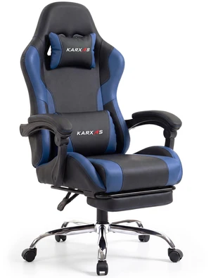 Dowinx Ergonomic Gaming Chair, Reclining Office Chair with Lumbar Support, Adjustable Height & Headrest Pillow, 90°155° Adjustable Backrest, Comfortable for Streaming Long Gaming,Blue Dowinx Ergonomic Gaming Chair, Reclining Office Chair with Lumbar Support, Adjustable Height & Headrest Pillow, 90°155° Adjustable Backrest, Comfortable for Streaming Long Gaming,Blue