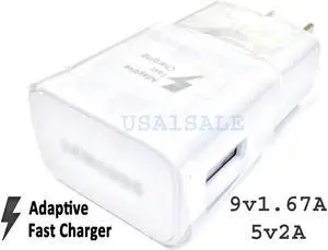 Adaptive Fast Wall Charger For   S6 S6 Edge Note 4 Note 5 5v2A/9v1.67A