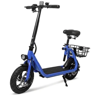 MEGAWHEELS R1 Electric Scooter with Seat and Rear Basket and 12" Wheels, supports 15.5mph Max Speed, 20 Miles Range and 265lbs Max Loading MEGAWHEELS R1 Electric Scooter with Seat and Rear Basket and 12" Wheels, supports 15.5mph Max Speed, 20 Miles Range and 265lbs Max Loading