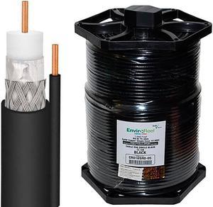 DirecTV EnviroReel CR04BSR0-05 Black 1000 ft RG6 Solid Copper Coaxial Cable with Ground