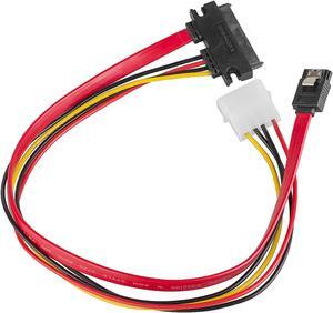 QAREQU SATA to 7pin Data 4pin IDE Power Cable Desktop Hard Disk DVD Drive Internal Combo Wire Adapter