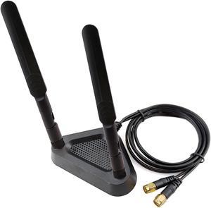 2PCS Dual Band WiFi Router Antenna, High Gain SMA Interface Wireless  Network Card External Antenna (2DBi Antenna)