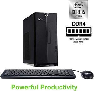 Acer Aspire TC-895-UA92 Desktop, 10th Gen Intel Core i5-10400 6-Core Processor, 12GB 2666MHz DDR4, 512GB NVMe M.2 SSD, 8X DVD, 802.11ax Wi-Fi 6, USB 3.2 Type C, Windows 10 Home (DT.BF2AA.002)