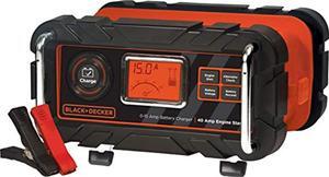 BLACK+DECKER BC15BD Fully Automatic 15 Amp 12V Bench Battery Charger/Maintainer with 40A Engine Start, Alternator Check, Cable Clamps (BC15BD)