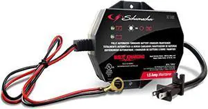 Schumacher SC1300 1.5 Amp 6V/12V Fully Automatic Direct-Mount Onboard Under-the-Hood Smart Battery Charger/Maintainer and Battery Detection for Cars, Motorcycles, Lawn Tractors, Power Sports (SC1300)