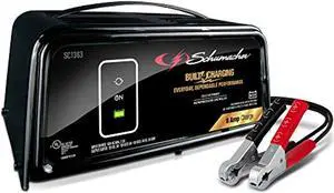 Schumacher SC1363 8 Amp 2 Amp 6V/12V Fully Automatic Battery Charger Maintainer Auto Desulfator Auto 6V/12V Battery Detection For Cars, Trucks, SUVs, RV Batteries (SC1363)