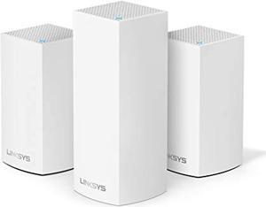 Linksys Velop Triband AC4600 Intelligent Mesh WiFi Router Replacement System | 3 Pack | Coverage up to 5,000 Sq Ft (2724650000224)