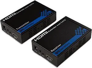 Cable Matters Wall Mount HDMI Extender (HDMI Over Ethernet Cable) with TCP/IP Support for 1-to-Many Setup - Up to 300 Feet (103002)
