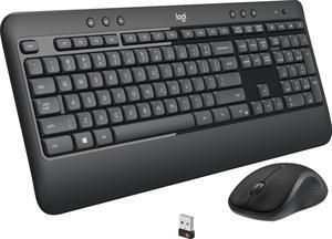 Logitech - MK540 Full-size Advanced Wireless Membrane Keyboard and Mouse Combo for PC - Black (920-008671)