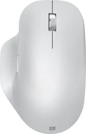 Microsoft Bluetooth Ergonomic Mouse - Glacier with comfortable Ergonomic design, thumb rest, up to 15months battery life. Works with Bluetooth enabled PCs/Laptops Windows/Mac/Chrome computers