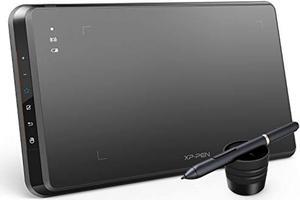 XP-Pen Star05 V2 Wireless 2.4G Graphics Drawing Tablet Digital Tablet Painting Board with Touch Hot Keys and Battery-Free Passive Stylus (Star05)
