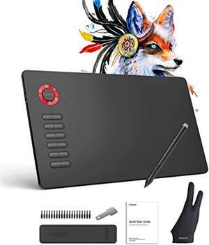 VEIKK A15 Graphic Drawing Tablet 10x6 inch Digital Pen Tablet with Battery-Free Passive Stylus and 12 Shortcut Keys (VEIKK-A15)