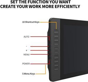 GAOMON PD1560 15.6 Inches 8192 Levels Pen Display with Arm Stand 1920 x 1080 HD IPS Screen Drawing Tablet with 10 Shortcut Keys (4335212504)