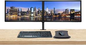 HP V24 24 Inch FHD LED-Backlit LCD 2-Pack Monitor Bundle with HDMI, Dual Monitor Stand, FreeSync, MK270 Wireless Keyboard and Mouse Combo, Gel Pad (ASIHLAMZ262)
