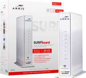 ARRIS SURFboard  24 x 8 DOCSIS 3.0 Voice Cable Modem with AC1750 Dual-Band Wi-Fi Router for Xfinity - White (SVG2482-AC)
