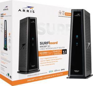 ARRIS - SURFboard DOCSIS 3.1 Cable Modem  and  Dual-Band Wi-Fi Router for Xfinity and Cox service tiers - Black (SBG8300)