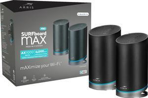 ARRIS - SURFboard mAX Pro Wireless-AX11000 Tri-Band Mesh Wi-Fi 6 System - Black