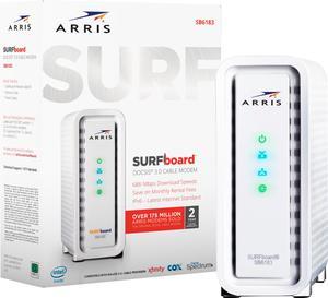 ARRIS - SURFboard 16 x 4 DOCSIS 3.0 Cable Modem - White (SB6183)