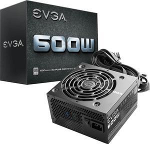 EVGA - W1 Series 600W ATX 12V/EPS 12V 80 Plus Power Supply - Black (100-W1-0600-K1)
