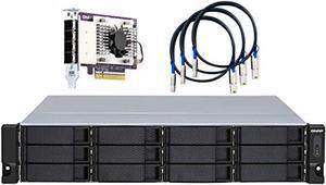 QNAP TL-R1200S-RP 12 Bay 2U Rackmount SATA 6Gbps JBOD Storage Enclosure with Redundant Power Supply. PCIe SATA Interface Card (QXP-1600eS) Included (TL-R1200S-RP)