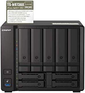 QNAP TS-h973AX-8G 9-Bay QuTS Hero NAS with 10GbE/2.5GbE Connectivity (TS-h973AX-8G)