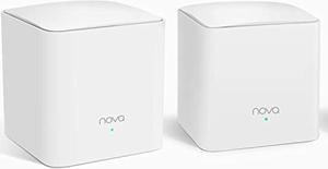 Tenda NOVA Mw5S(2-Pack) Wall-Plug Whole Home Mesh WiFi System, Coverage Up to 2, 500 Sq. Ft, Plug and Play, Router/WiFi Extender Replacement, Gigabit Connection to Your Cable Modem (MW5s2-Pack)