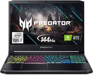Acer Predator Helios 300 Gaming Laptop, Intel i7-10750H, NVIDIA GeForce RTX 3060 Laptop GPU, 15.6" Full HD 144Hz 3ms IPS Display, 16GB DDR4, 512GB NVMe SSD, WiFi 6, RGB Keyboard, PH315 (PH315-53-71HN)