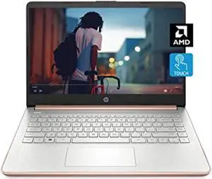 HP - 14-fq0060nr 14 Laptop, AMD 3020e, 4 GB RAM, 64 GB eMMC Storage, 14-inch HD Touchscreen, Windows 10 Home in S Mode, Long Battery Life, Microsoft 365, (14-fq0060nr, 2020) Pale Rose Go (26N94UA#ABA)