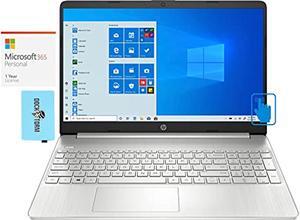 HP 15z-ef Home  and  Business Laptop (AMD Ryzen 7 5700U 8-Core, 32GB RAM, 4TB PCIe SSD, AMD Radeon, 15.6" Full HD (1920x1080), WiFi, Bluetooth, Webcam, Win 10 Pro) with MS 365 Personal, Hub