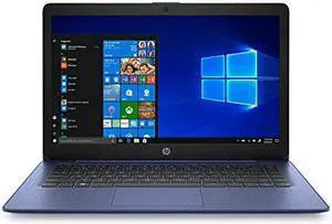 HP Stream 14" HD Laptop PC, Intel Celeron N4000, 4 GB RAM, 64 GB eMMC, Windows 10 S, Blue