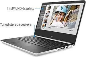 HP 14? HD 1366x768 WLED-Backlit Display Thin and Light Laptop, Intel Core i3-1005G1 Dual-Core Processor, 4GB SDRAM RAM 128GB M.2 SSD, HDMI, 802.11b/g/n/ac, Bluetooth, Webcam, Windows 10 S, Silver